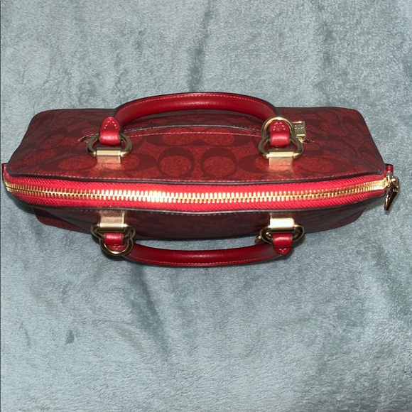 Coach Signature Red Satchel - Picture 6 of 12